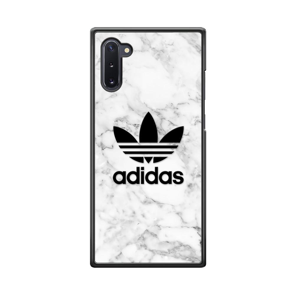 Adidas Marble Backdrop Samsung Galaxy Note 10 Case-Rubber Black (2D Case)-Oxvistore