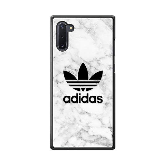 Adidas Marble Backdrop Samsung Galaxy Note 10 Case-Rubber Black (2D Case)-Oxvistore