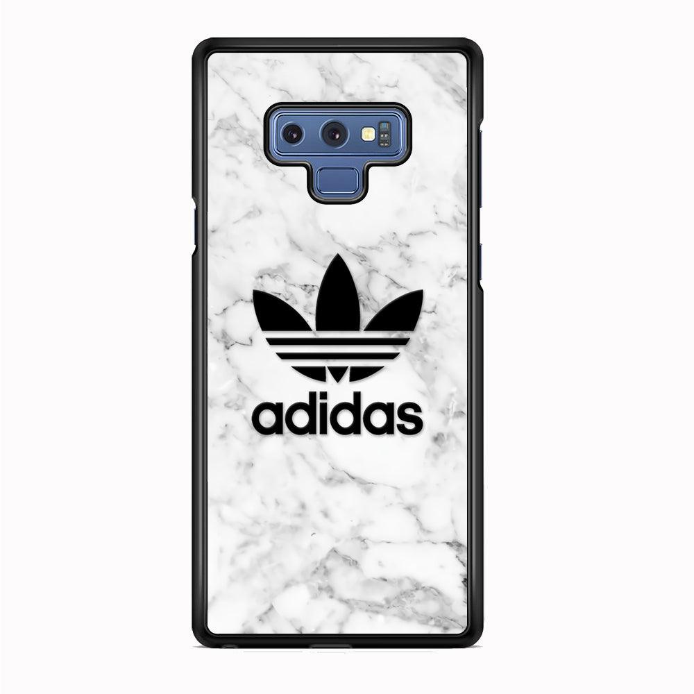 Adidas Marble Backdrop Samsung Galaxy Note 9 Case-Rubber Black (2D Case)-Oxvistore