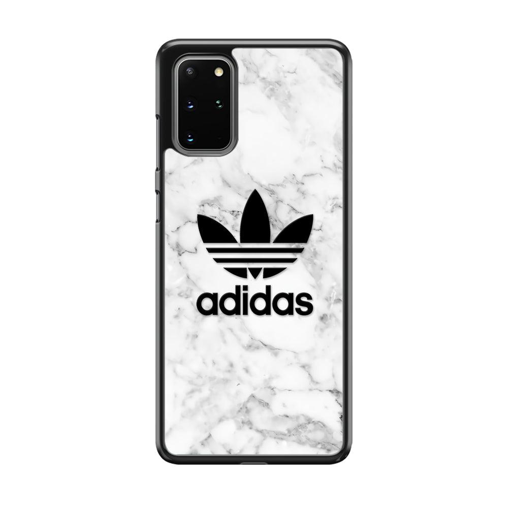 Adidas Marble Backdrop Samsung Galaxy S20 Plus Case-Rubber Black (2D Case)-Oxvistore