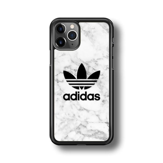 Adidas Marble Backdrop iPhone 11 Pro Max Case-Rubber Black (2D Case)-Oxvistore