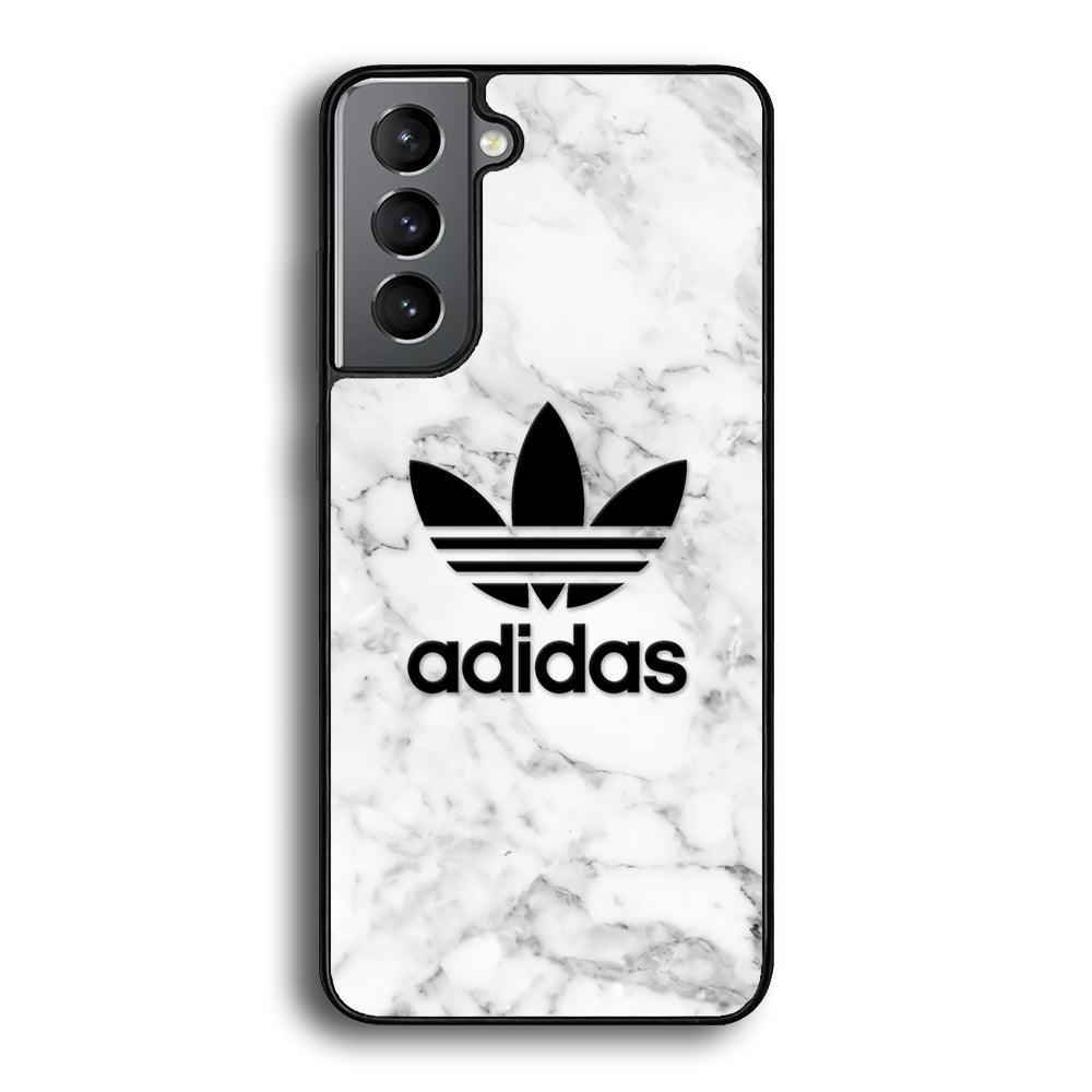 Adidas Marble Backdrop Samsung Galaxy S23 Plus Case-Rubber Black (2D Case)-Oxvistore