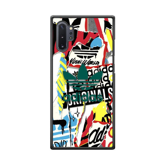 Adidas Paper Brand Samsung Galaxy Note 10 Plus Case-Rubber Black (2D Case)-Oxvistore