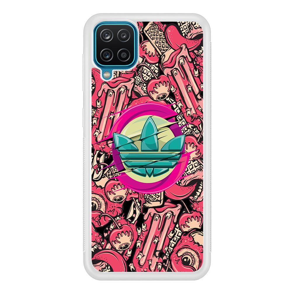 Adidas Pink Eye Doodle Samsung Galaxy A12 Case-Oxvistore