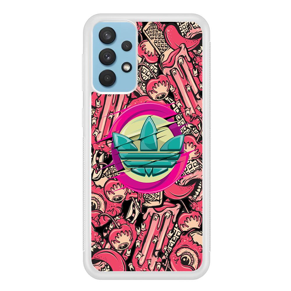 Adidas Pink Eye Doodle Samsung Galaxy A32 Case-Oxvistore