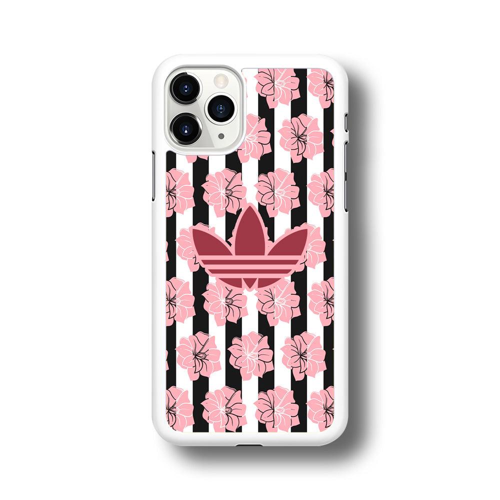 Adidas Pink Flowers iPhone 11 Pro Case-Oxvistore