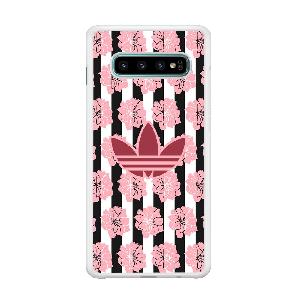 Adidas Pink Flowers Samsung Galaxy S10 Case-Oxvistore