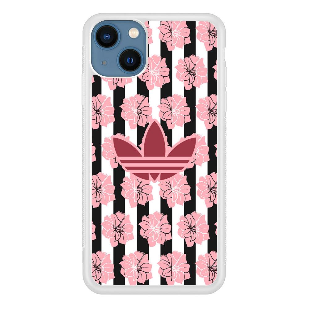 Adidas Pink Flowers iPhone 15 Plus Case-Oxvistore