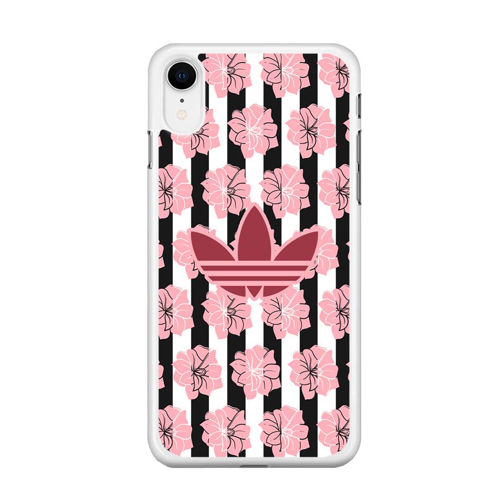 Adidas Pink Flowers iPhone XR Case-Oxvistore