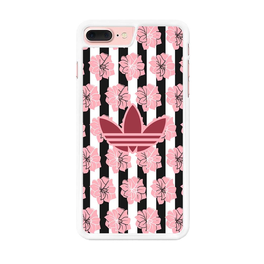 Adidas Pink Flowers iPhone 8 Plus Case-Oxvistore