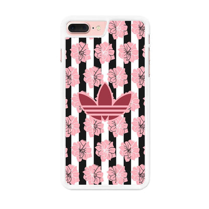 Adidas Pink Flowers iPhone 8 Plus Case-Oxvistore