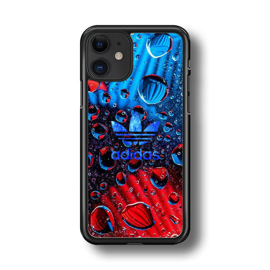 Adidas Red Haze iPhone 11 Case-Rubber Black (2D Case)-Oxvistore
