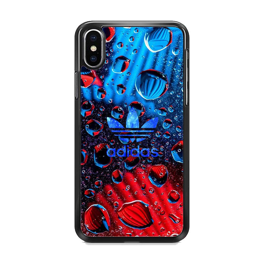 Adidas Red Haze iPhone XS MAX Case-Rubber Black (2D Case)-Oxvistore