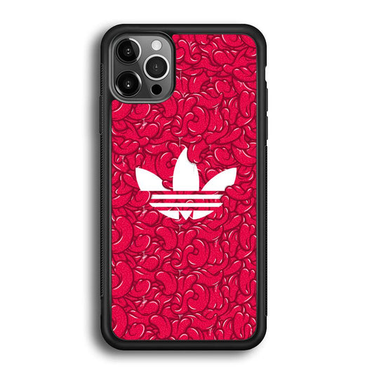 Adidas Red Tongue iPhone 12 Pro Case-Rubber Black (2D Case)-Oxvistore