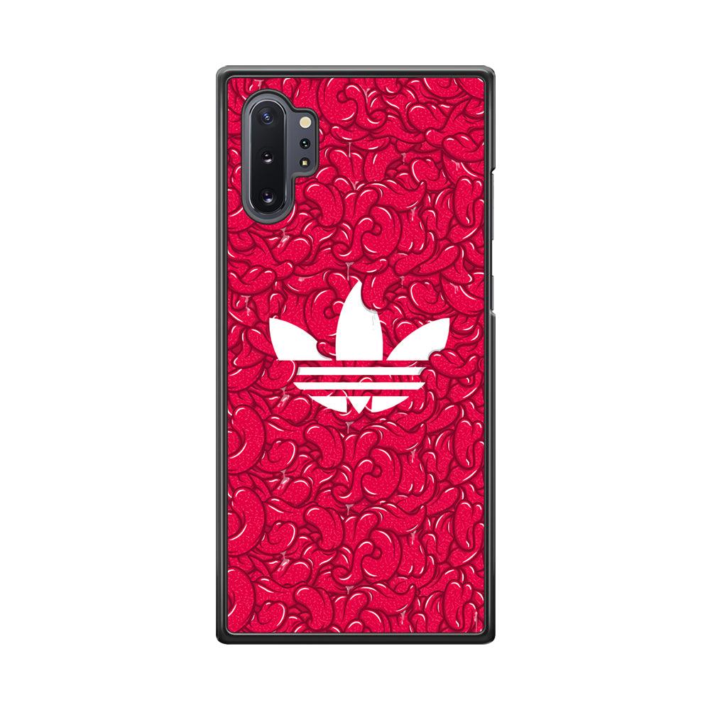 Adidas Red Tongue Samsung Galaxy Note 10 Plus Case-Rubber Black (2D Case)-Oxvistore