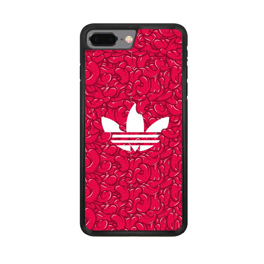 Adidas Red Tongue iPhone 7 Plus Case-Rubber Black (2D Case)-Oxvistore