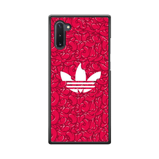 Adidas Red Tongue Samsung Galaxy Note 10 Case-Rubber Black (2D Case)-Oxvistore