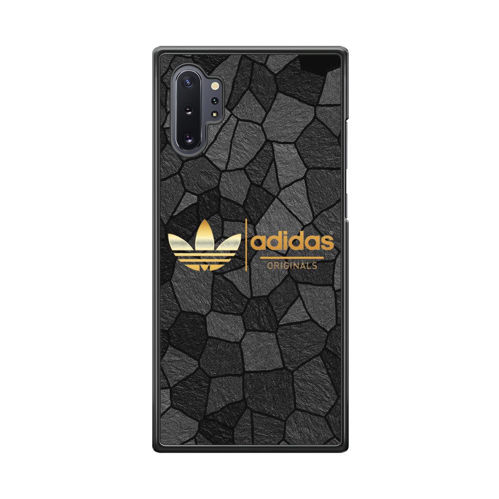 Adidas Rock Patern Samsung Galaxy Note 10 Plus Case-Rubber Black (2D Case)-Oxvistore