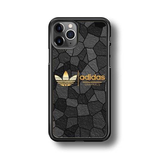 Adidas Rock Patern iPhone 11 Pro Max Case-Rubber Black (2D Case)-Oxvistore
