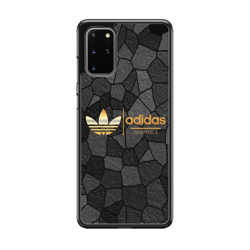 Adidas Rock Patern Samsung Galaxy S20 Plus Case-Rubber Black (2D Case)-Oxvistore