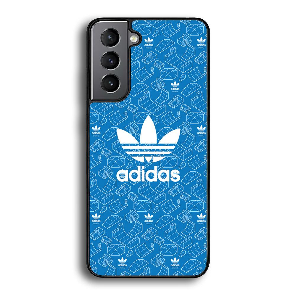 Adidas Skatepark Silhouette Patern Samsung Galaxy S23 Plus Case-Rubber Black (2D Case)-Oxvistore