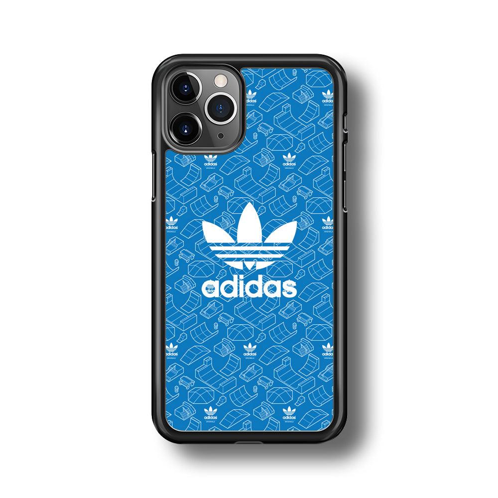 Adidas Skatepark Silhouette Patern iPhone 11 Pro Case-Rubber Black (2D Case)-Oxvistore