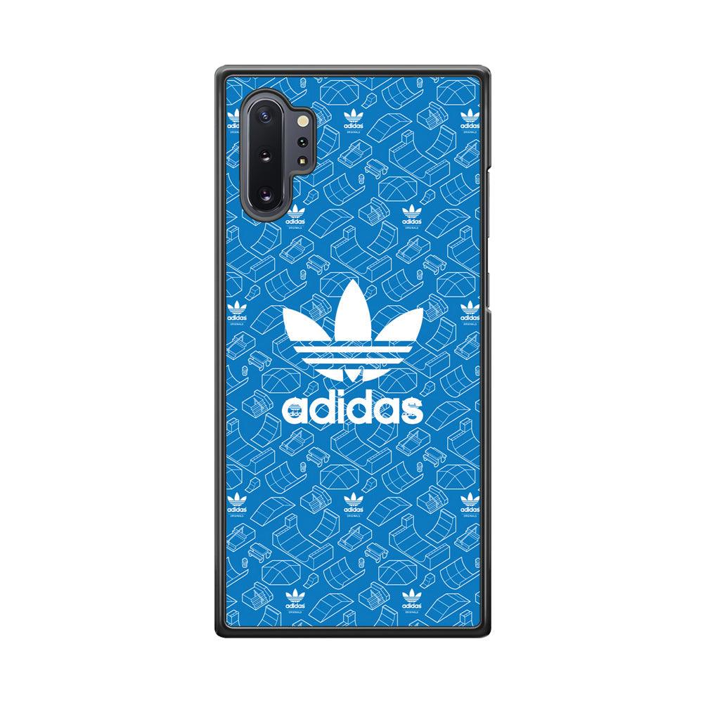 Adidas Skatepark Silhouette Patern Samsung Galaxy Note 10 Plus Case-Rubber Black (2D Case)-Oxvistore