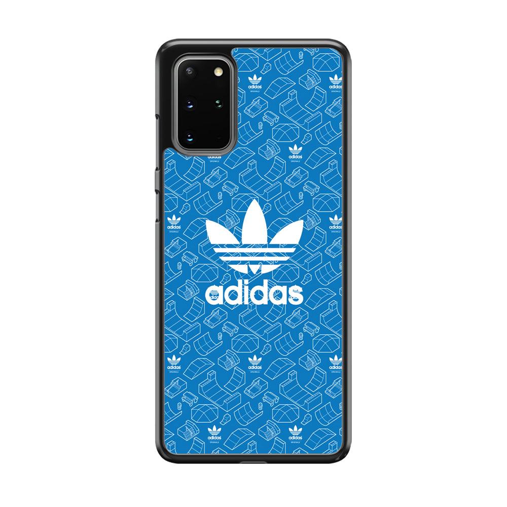 Adidas Skatepark Silhouette Patern Samsung Galaxy S20 Plus Case-Rubber Black (2D Case)-Oxvistore