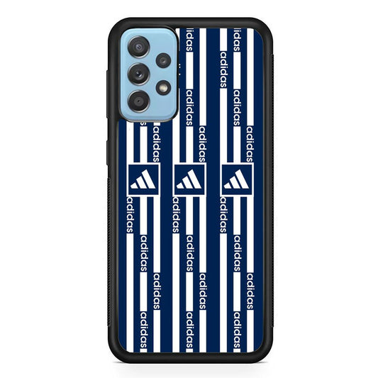 Adidas Streak and Blue Backdrop Samsung Galaxy A72 Case-Rubber Black (2D Case)-Oxvistore