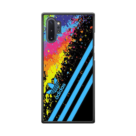 Adidas Stripe Paint Samsung Galaxy Note 10 Plus Case-Rubber Black (2D Case)-Oxvistore