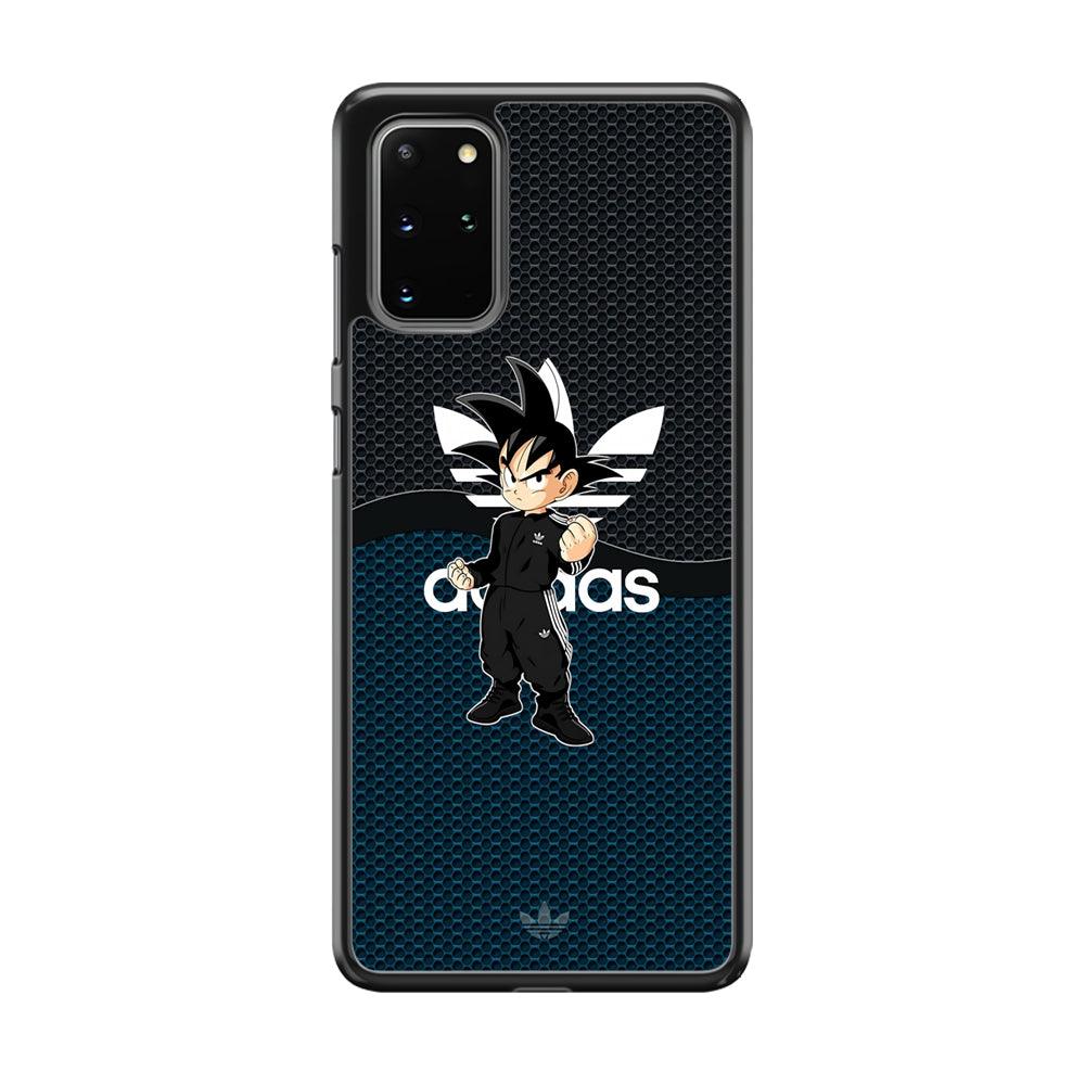 Adidas Suit with Goku Fight Mode Samsung Galaxy S20 Plus Case-Rubber Black (2D Case)-Oxvistore