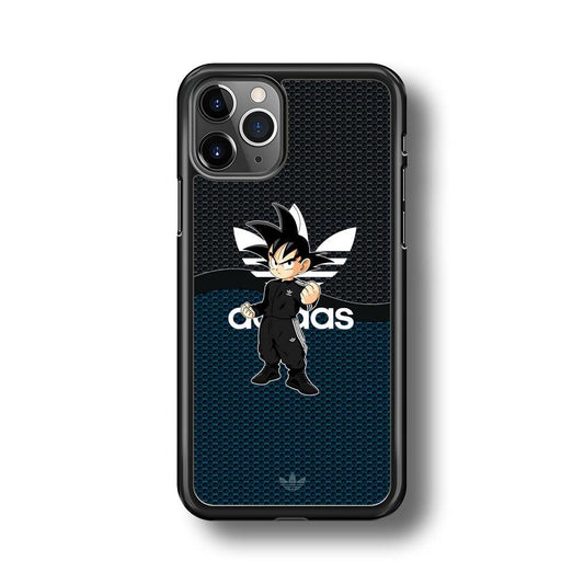Adidas Suit with Goku Fight Mode iPhone 11 Pro Max Case-Rubber Black (2D Case)-Oxvistore