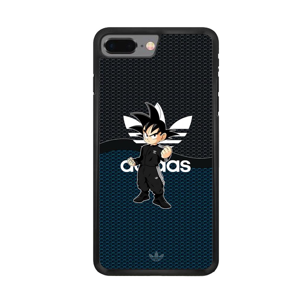Adidas Suit with Goku Fight Mode iPhone 7 Plus Case-Rubber Black (2D Case)-Oxvistore