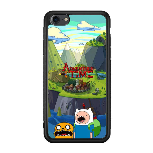 Adventure Time Arrived at Home iPhone 7 Case-Rubber Black (2D Case)-Oxvistore