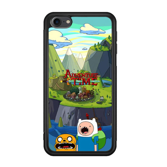 Adventure Time Arrived at Home iPod Touch 6 Case-Rubber Black (2D Case)-Oxvistore