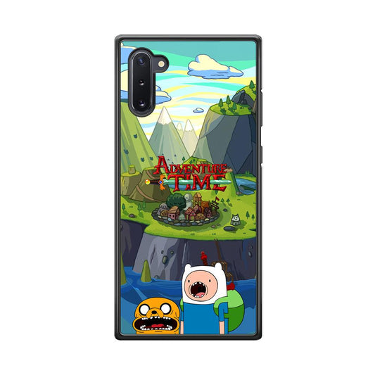 Adventure Time Arrived at Home Samsung Galaxy Note 10 Case-Rubber Black (2D Case)-Oxvistore