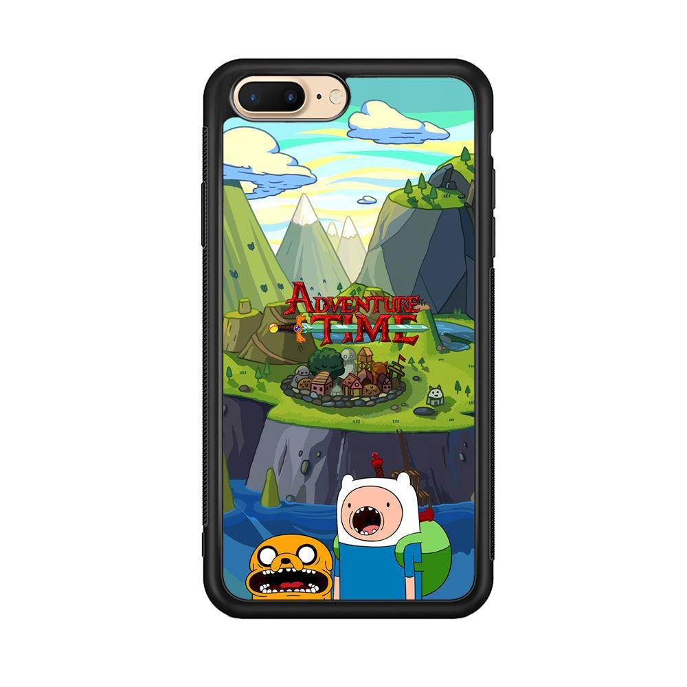 Adventure Time Arrived at Home iPhone 7 Plus Case-Rubber Black (2D Case)-Oxvistore