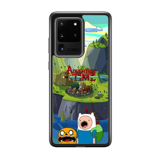 Adventure Time Arrived at Home Samsung Galaxy S20 Ultra Case-Rubber Black (2D Case)-Oxvistore