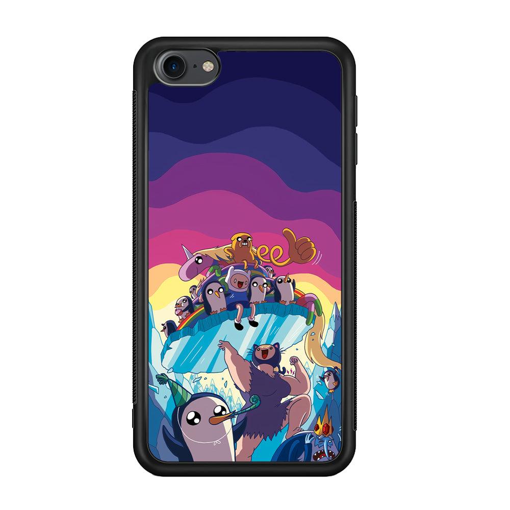 Adventure Time Kick The King Ice iPod Touch 6 Case-Rubber Black (2D Case)-Oxvistore