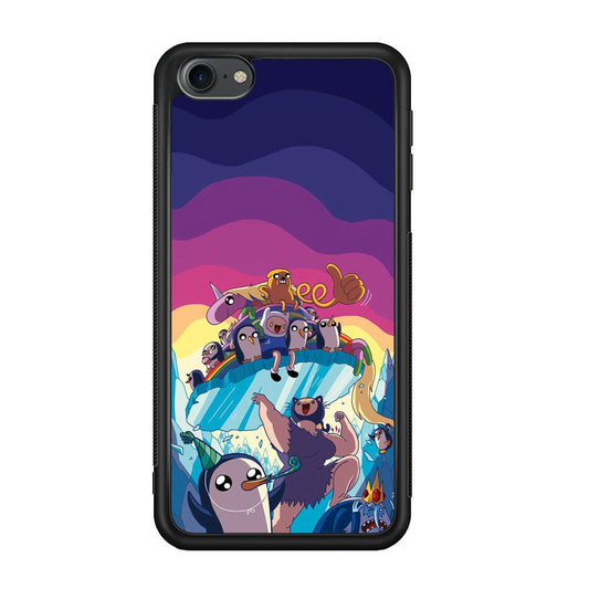Adventure Time Kick The King Ice iPod Touch 6 Case-Rubber Black (2D Case)-Oxvistore