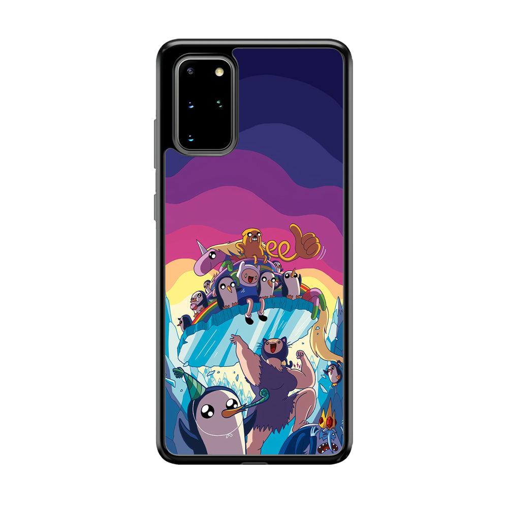 Adventure Time Kick The King Ice Samsung Galaxy S20 Plus Case-Rubber Black (2D Case)-Oxvistore