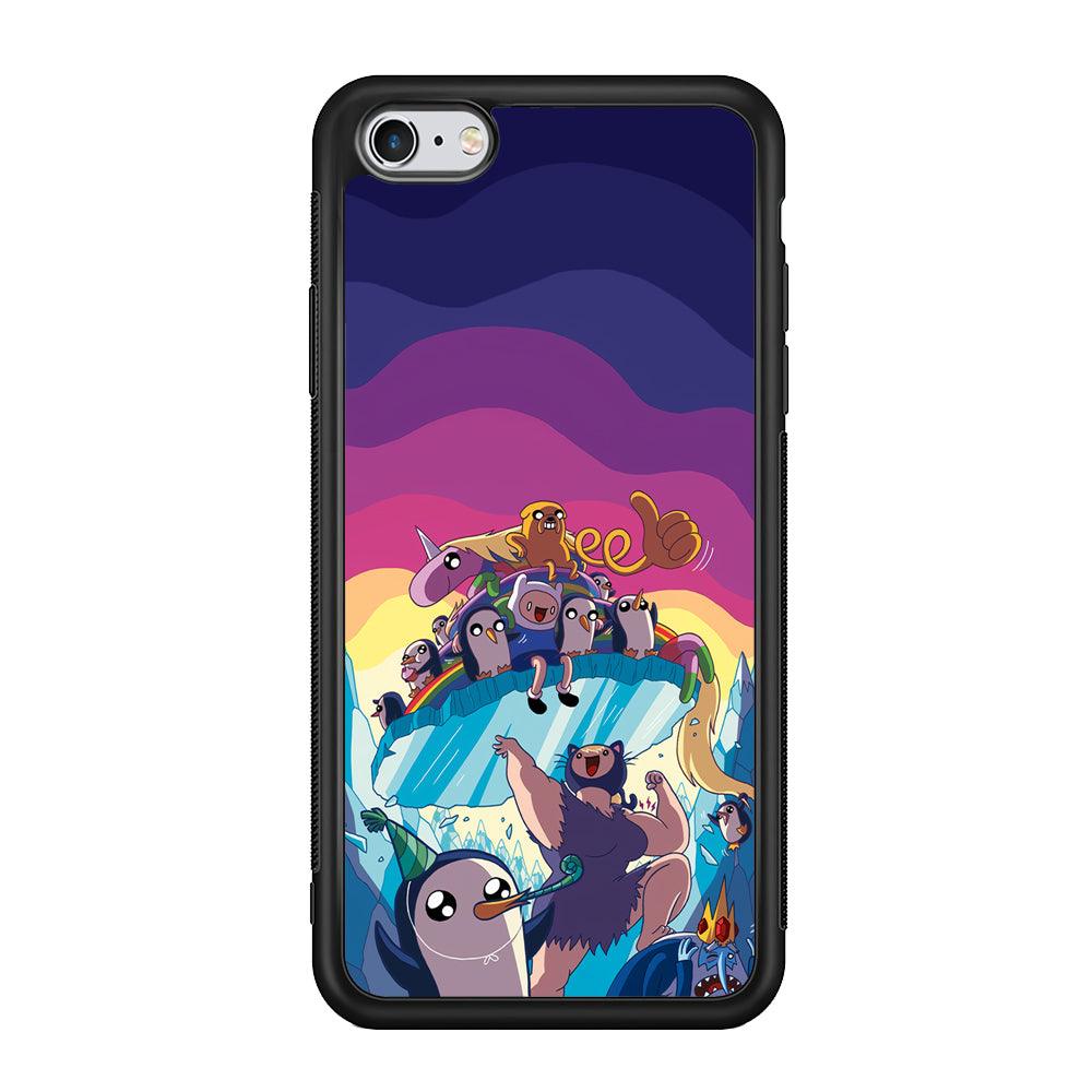 Adventure Time Kick The King Ice iPhone 6 Plus | 6s Plus Case-Rubber Black (2D Case)-Oxvistore