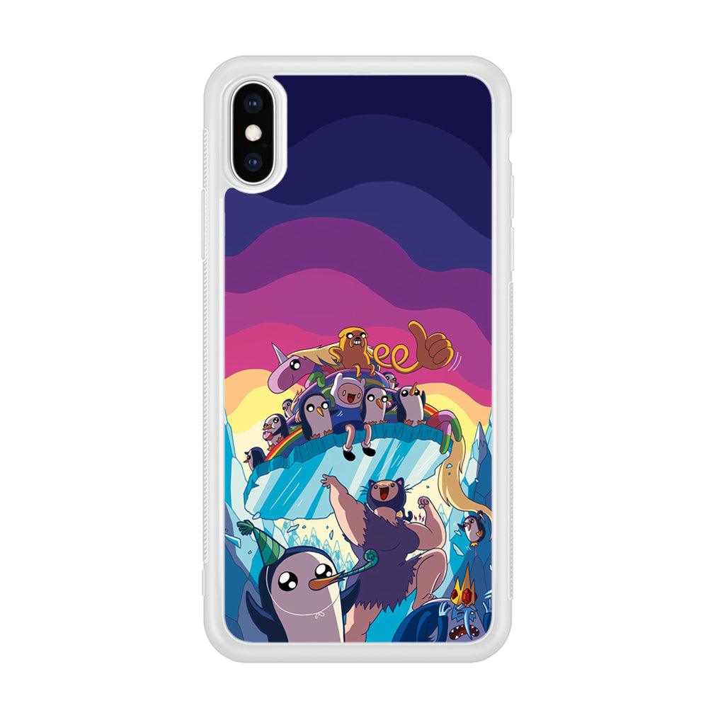 Adventure Time Kick The King Ice iPhone X Case-Oxvistore