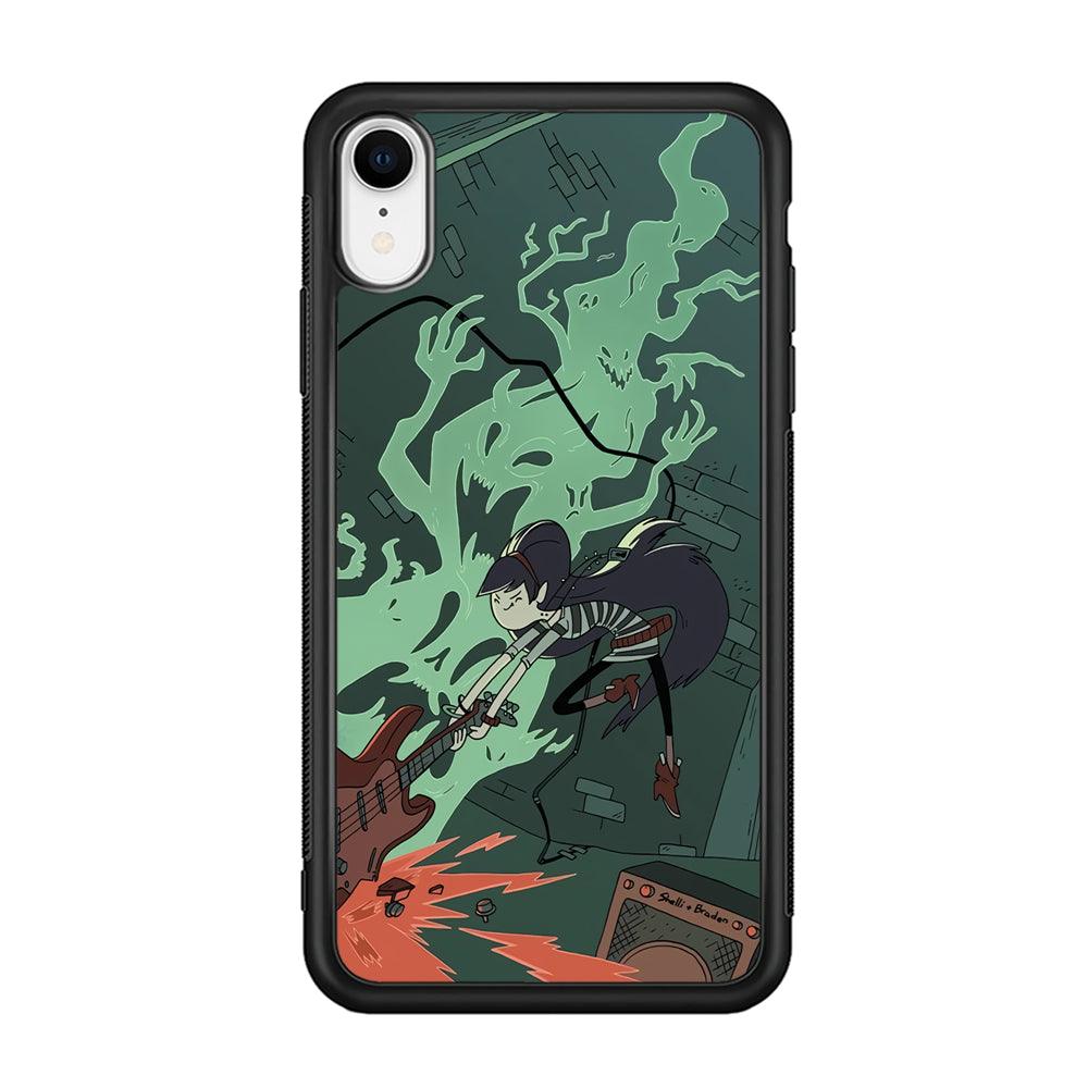 Adventure Time Marceline Stress Clearing iPhone XR Case-Rubber Black (2D Case)-Oxvistore