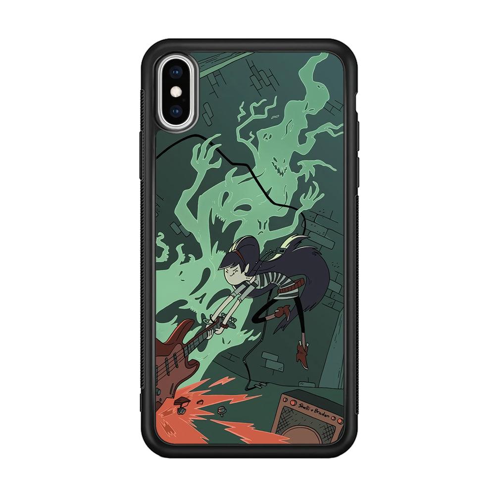 Adventure Time Marceline Stress Clearing iPhone Xs Max Case-Rubber Black (2D Case)-Oxvistore