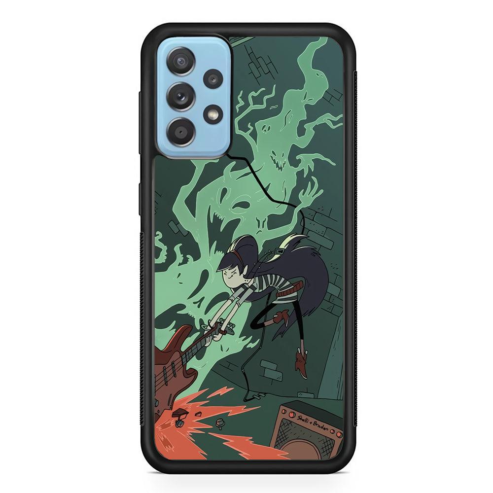 Adventure Time Marceline Stress Clearing Samsung Galaxy A72 Case-Rubber Black (2D Case)-Oxvistore