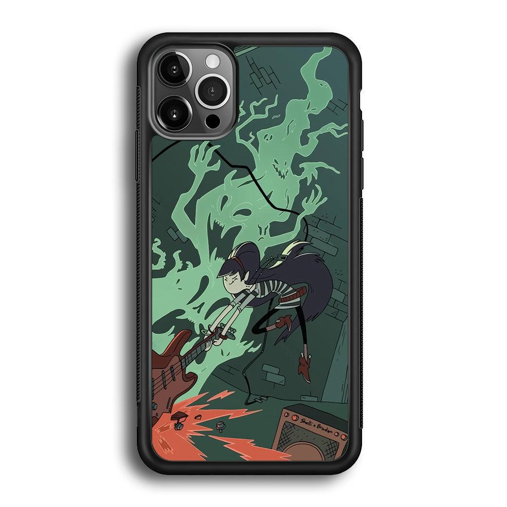 Adventure Time Marceline Stress Clearing iPhone 12 Pro Case-Rubber Black (2D Case)-Oxvistore