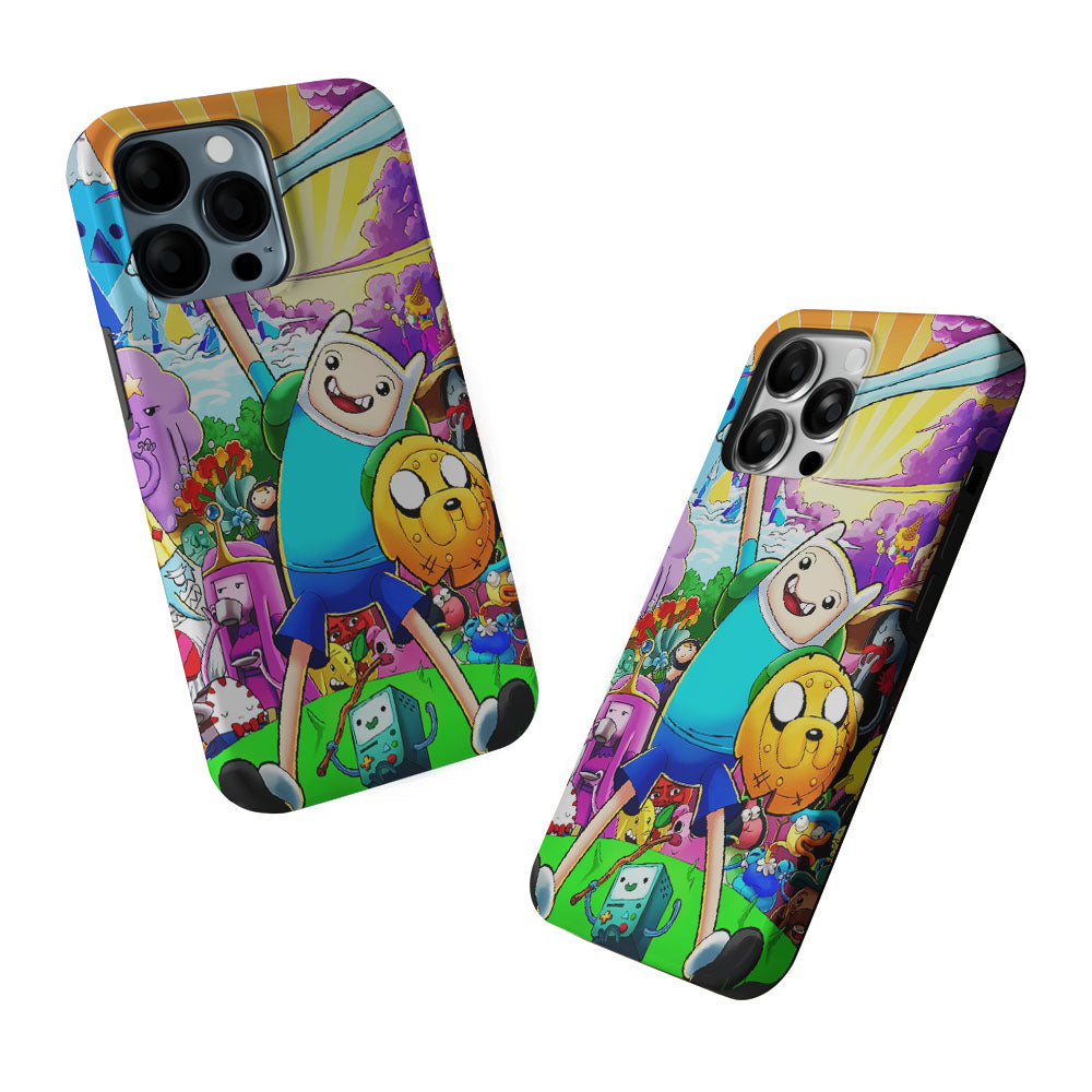 Adventure Time Poster Colorfull 2 in 1 Tough Phone Case