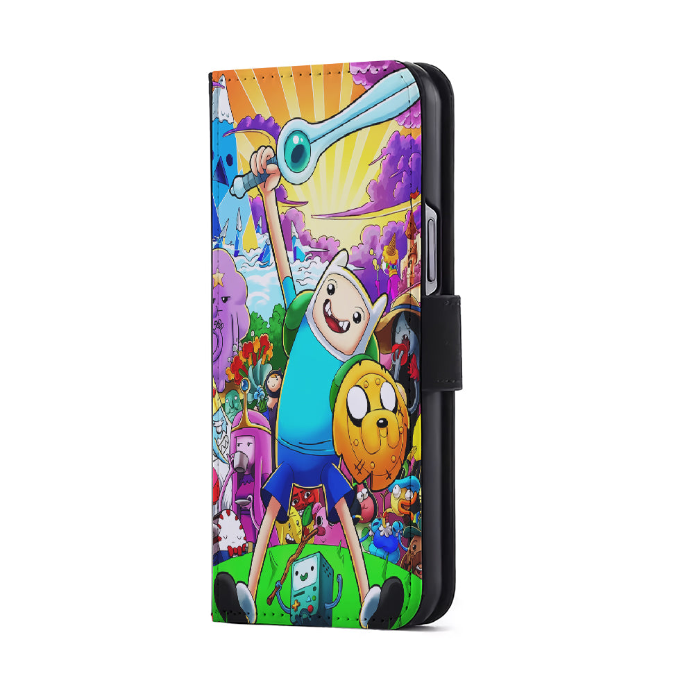 Adventure Time Poster Colorfull Flip Wallet Phone Case