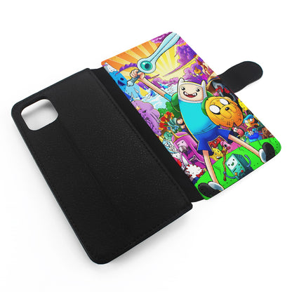 Adventure Time Poster Colorfull Flip Wallet Phone Case